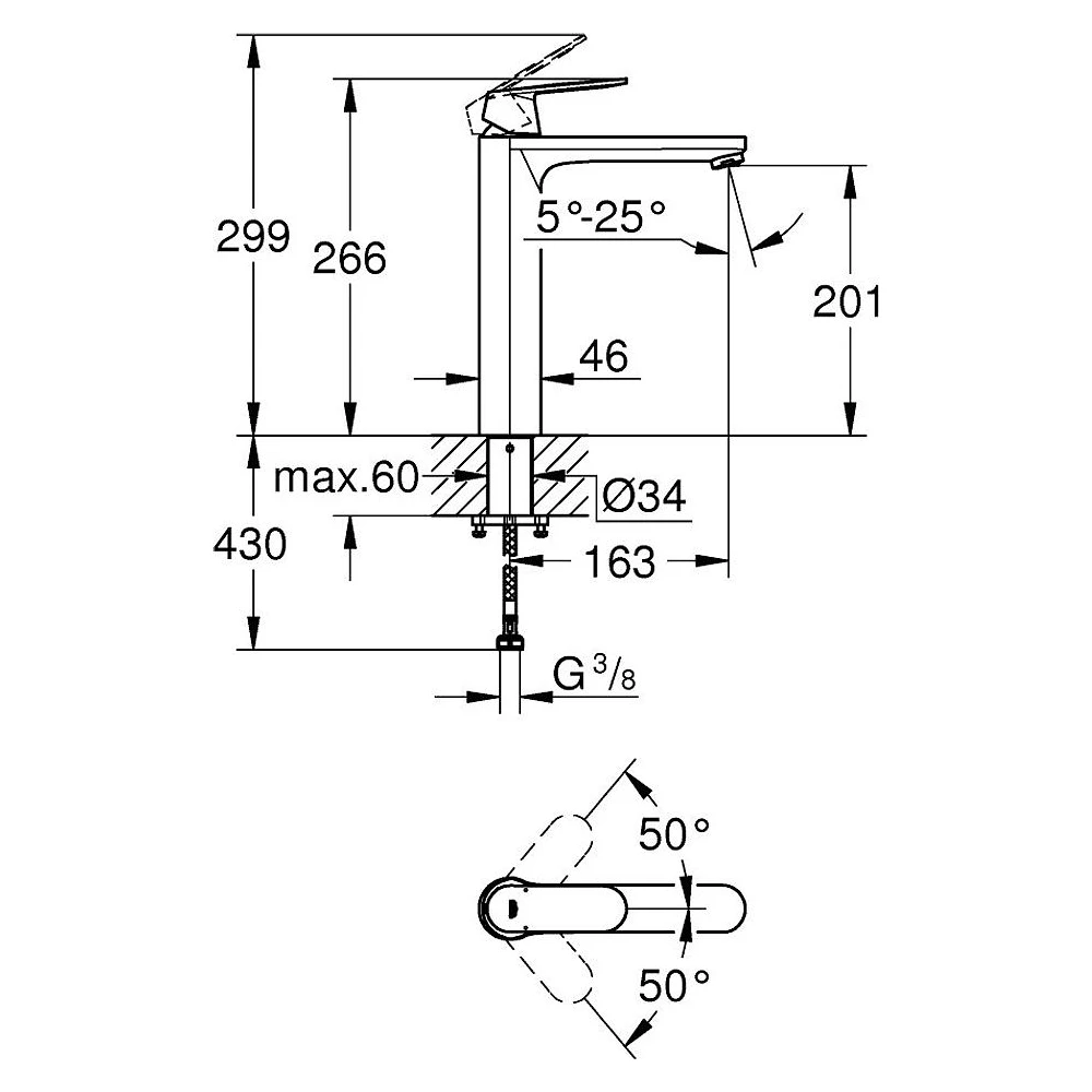 Grohe Eurocosmo Krom XL Lavabo Bataryası 2