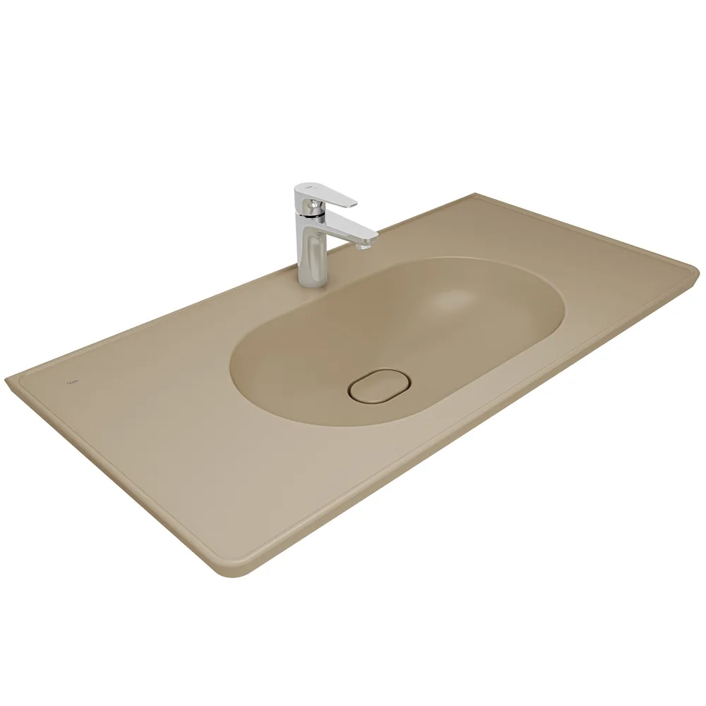 Kale Zero 2.0 100x50 Cm Mat Latte Etajerli Lavabo