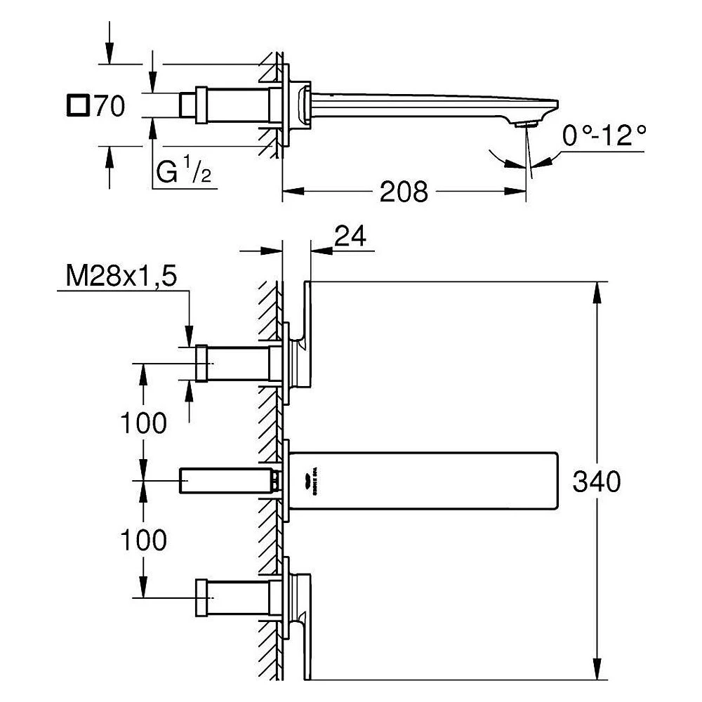 Grohe Allure New 3 Delikli M Lavabo Bataryası 2