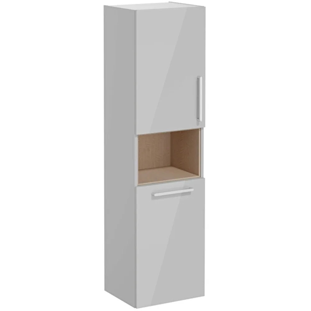 Vitra Root Flat 40 Cm Sepetli Parlak Gri Boy Dolabı