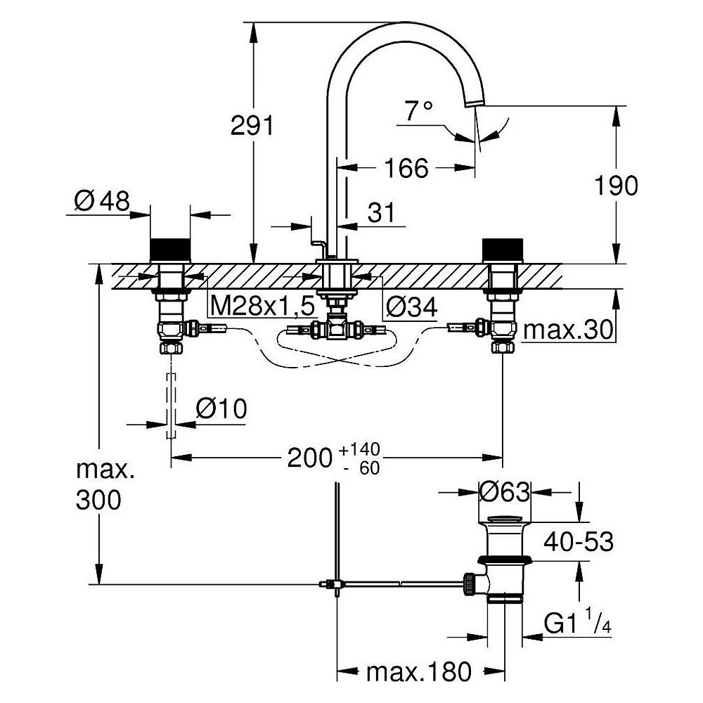 Grohe Atrio Private Collection Knob L Lavabo Bataryası 2