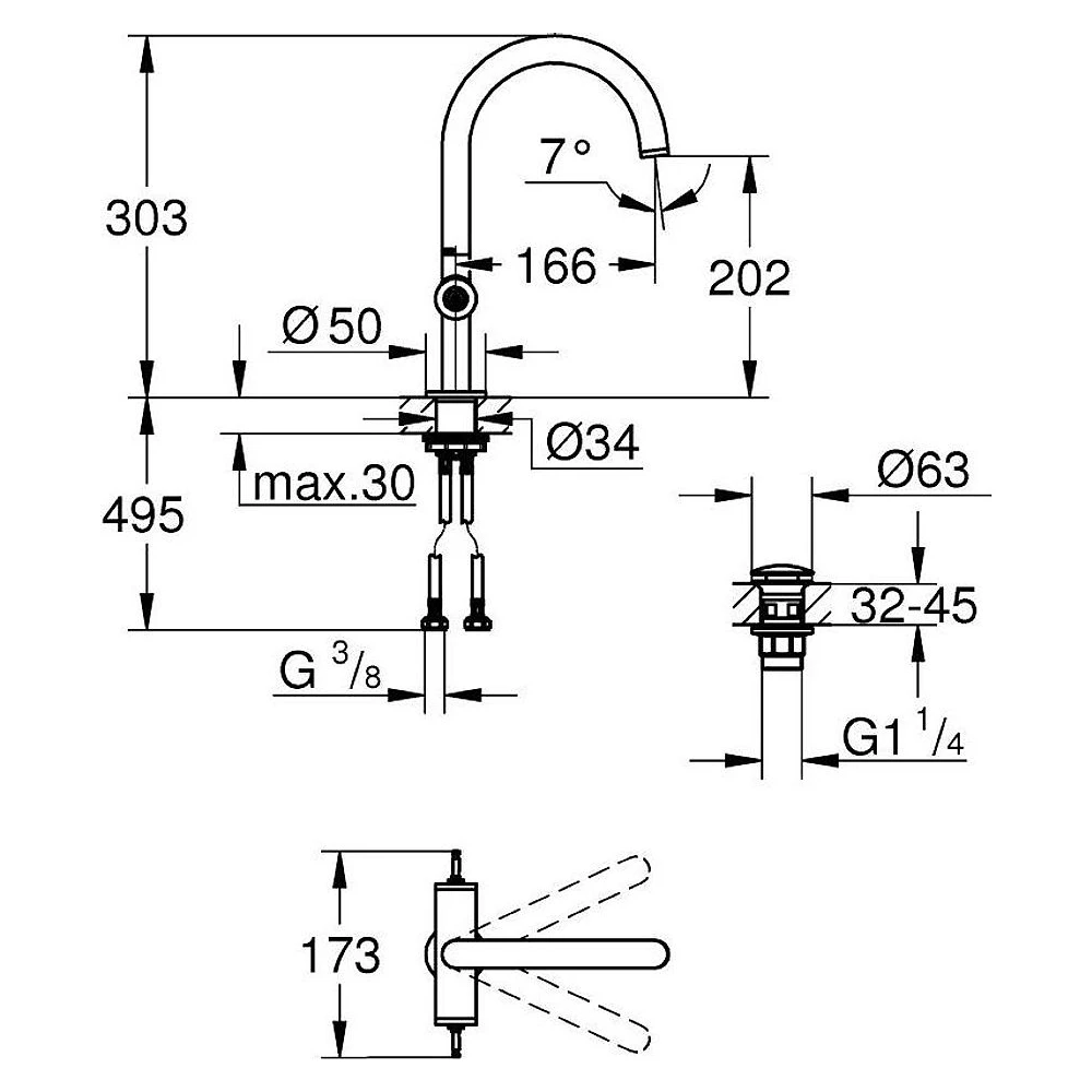 Grohe Atrio Private Collection Stick L Lavabo Bataryası 2