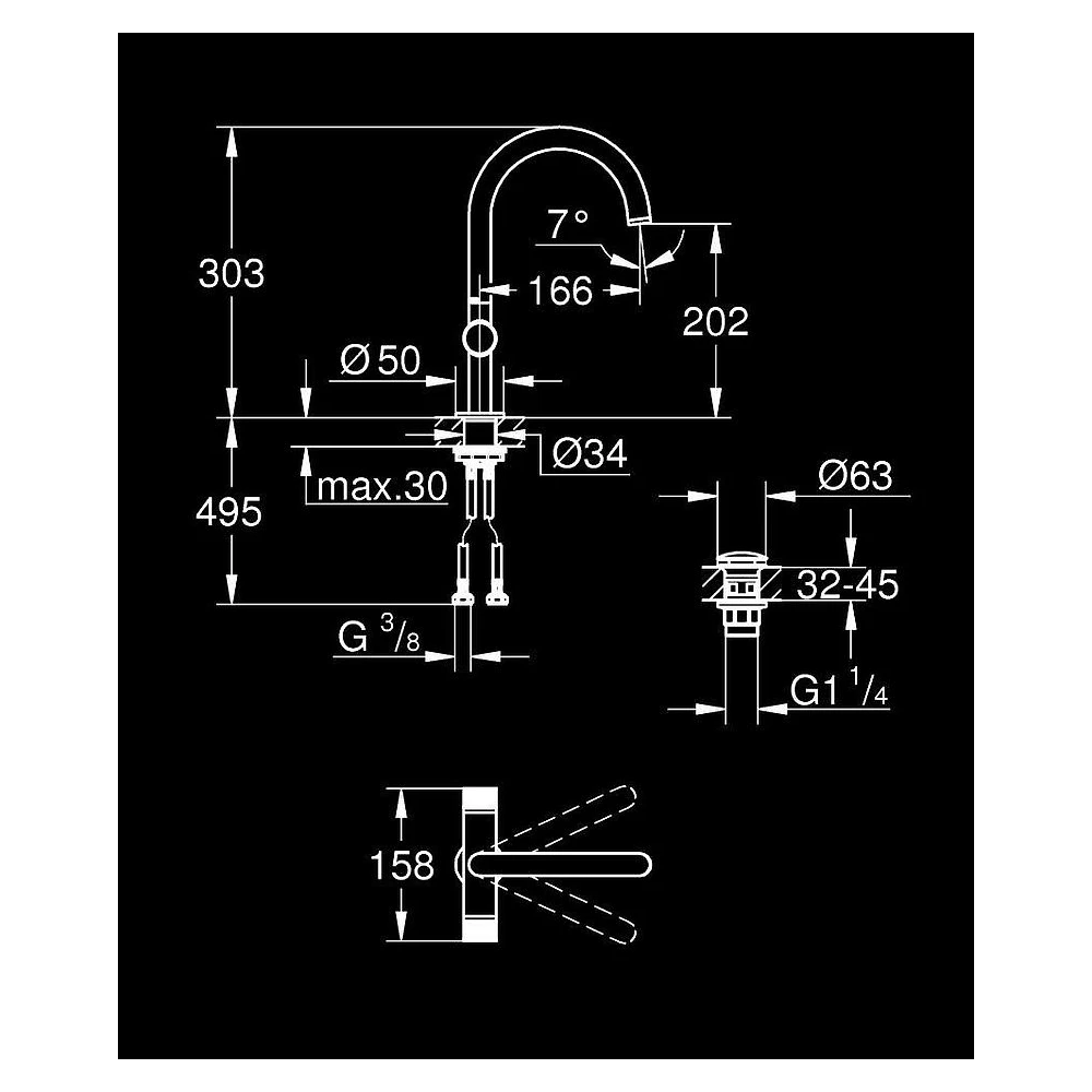 Grohe Atrio Private Collection Altın Knob L Lavabo Bataryası 2