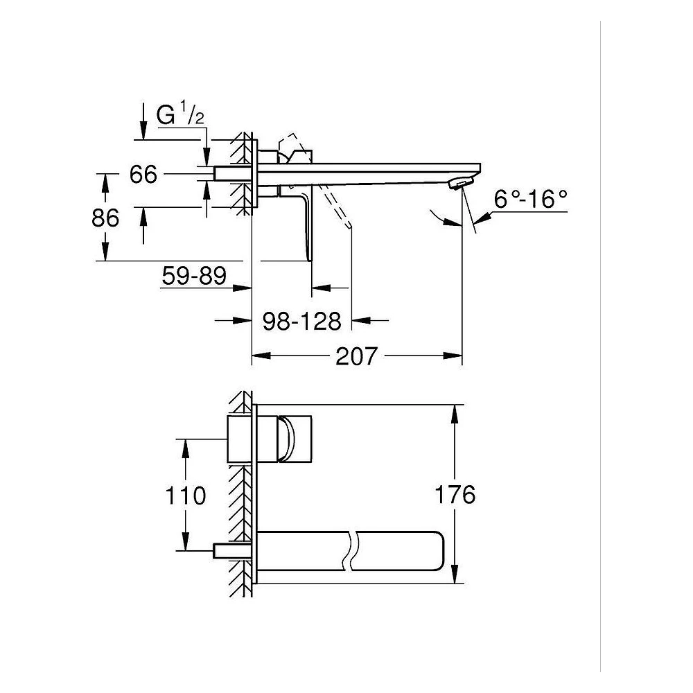 Grohe Lineare New İki Delikli L Lavabo Bataryası 2