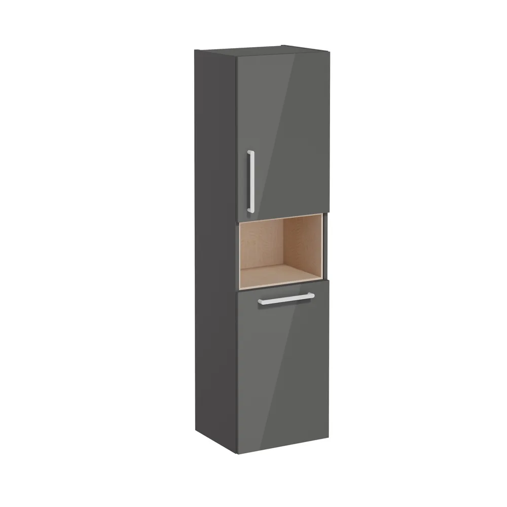 Vitra Root Flat 40 Cm Sepetli Parlak Antrasit Boy Dolabı