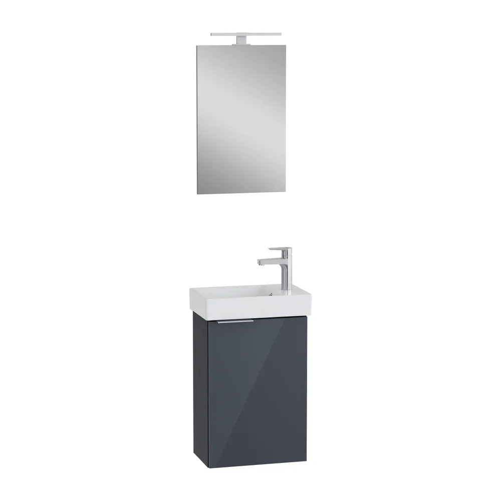 Vitra Mia Plus Square 45 Cm Parlak Antrasit Banyo Dolabı Takımı