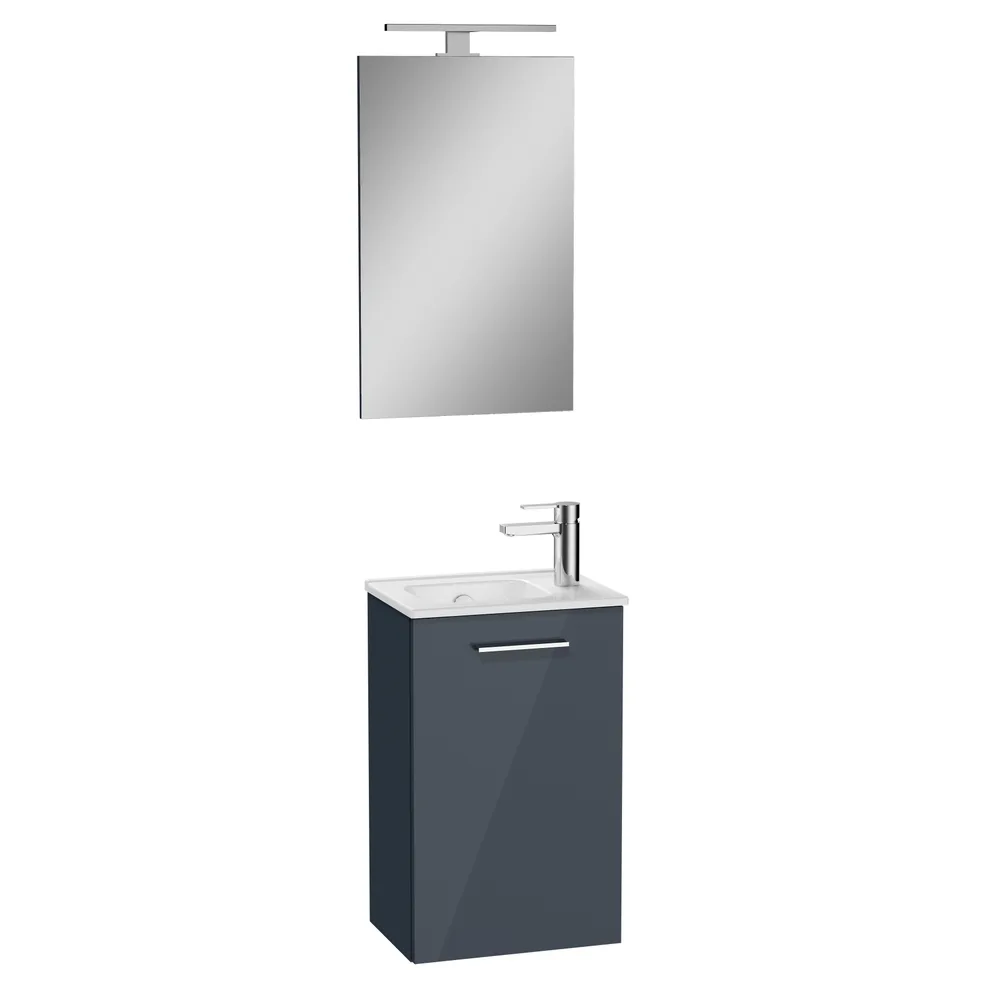 Vitra Mia 40 Cm Parlak Antrasit Banyo Dolabı Takımı
