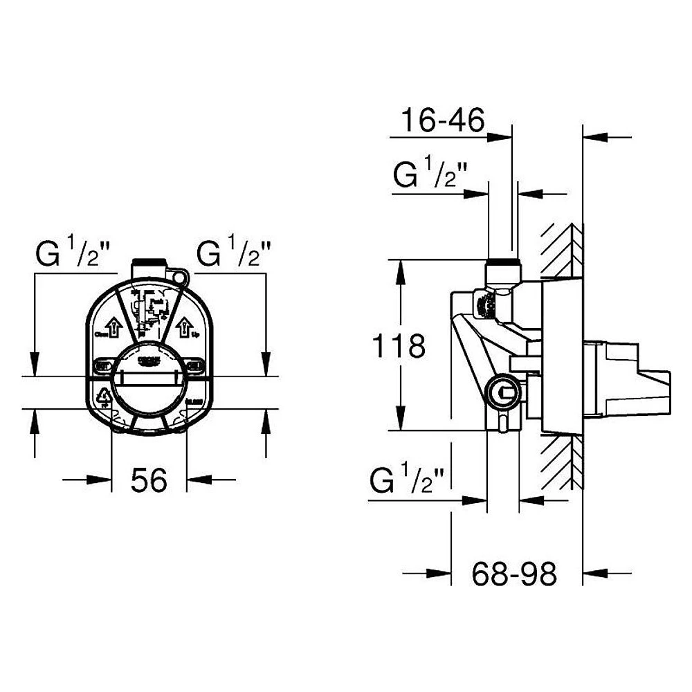 Grohe Non Rapido EHM Ankastre İç Gövde 33965000 2
