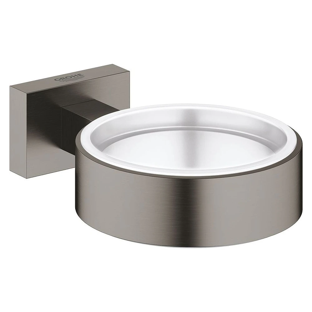 Grohe Essentials Cube New Antrasit Fırçalanmış Bardaklık