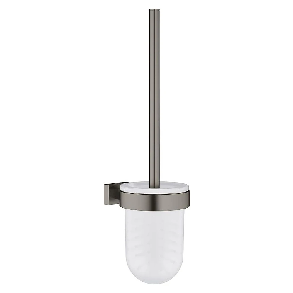Grohe Essentials Cube New Antrasit Fırçalanmış Tuvalet Fırçalığı