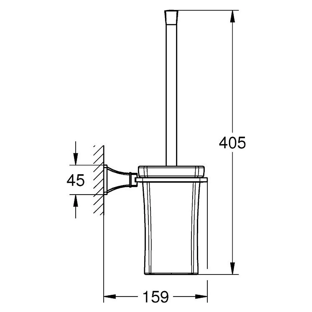 Grohe Grandera Krom Tuvalet Fırçalığı 2
