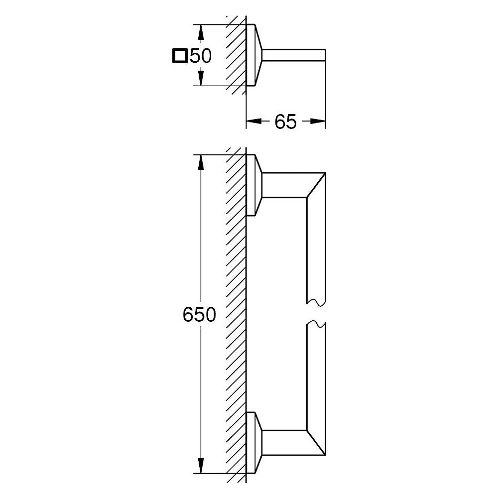 Grohe Allure Brilliant Krom Havlu Barı 2
