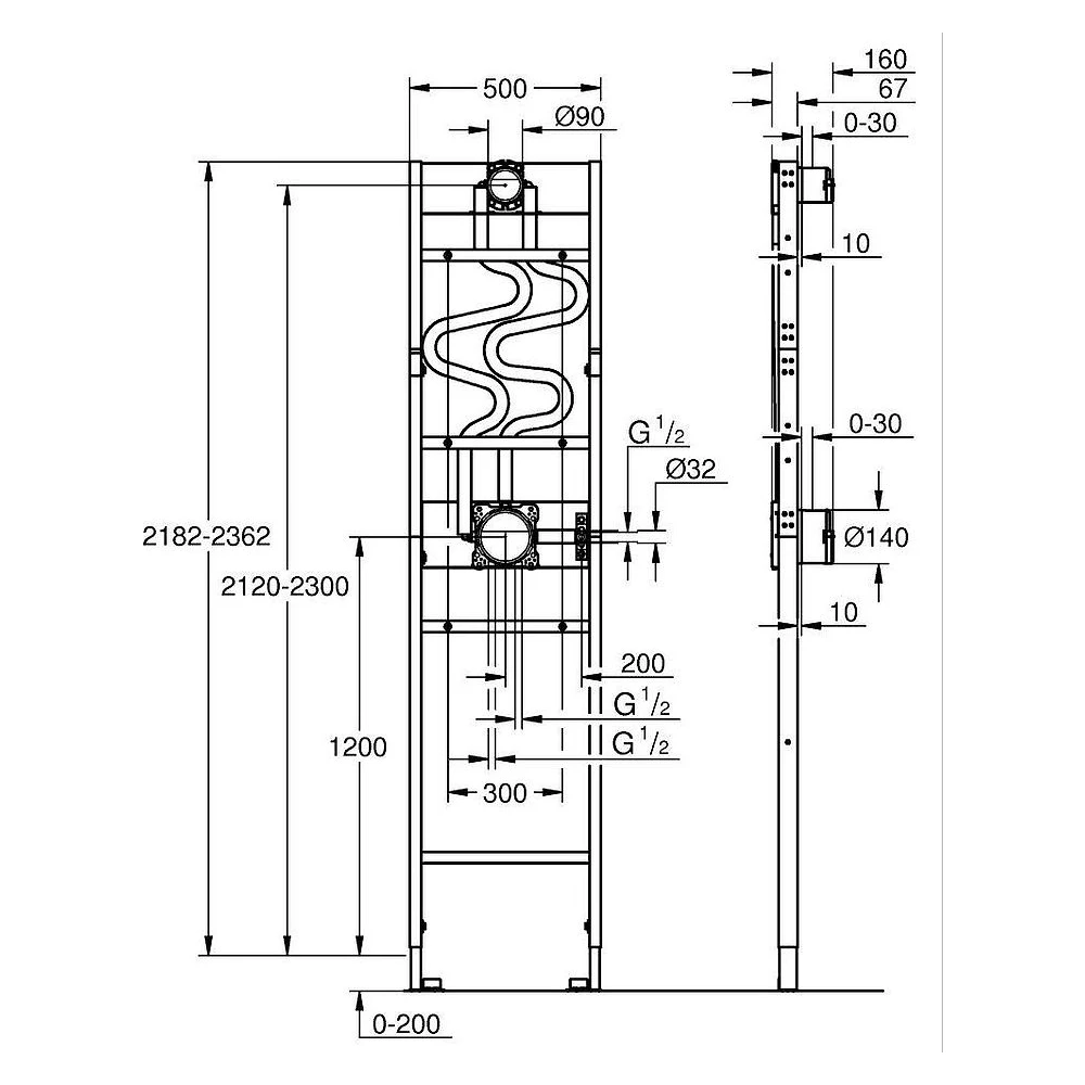 Grohe Rapido Shower Frame Aksesuar 2