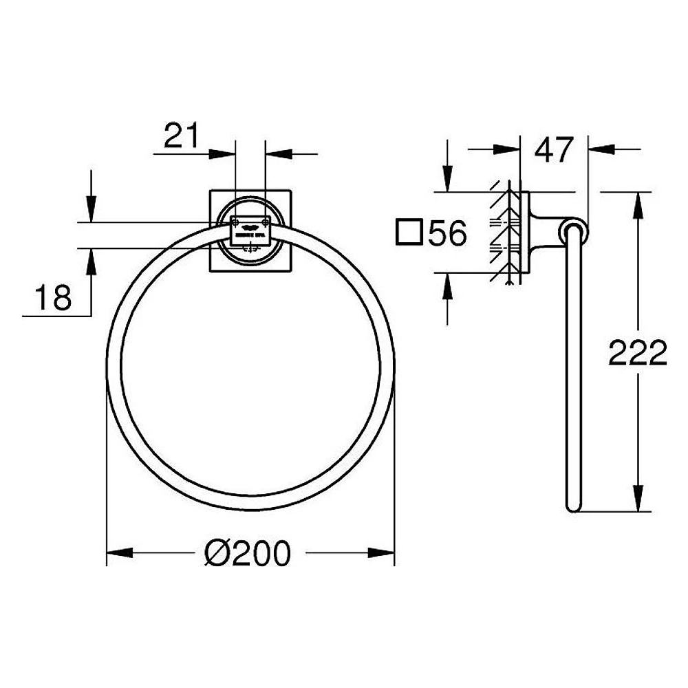 Grohe Allure New Bronz Havlu Halkası 2