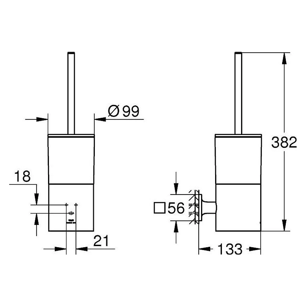 Grohe Allure New Tuvalet Fırçalığı 2