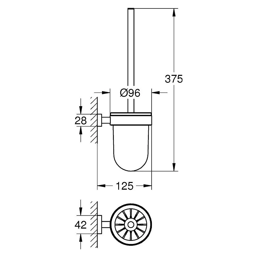 Grohe Essentials Cube New Tuvalet Fırçalığı 2