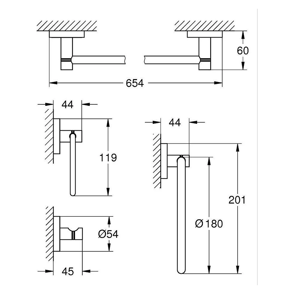 Grohe Essentials New Krom Aksesuar 40823001 2