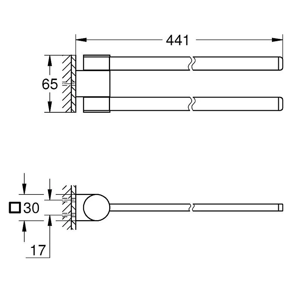 Grohe Selection Siyah İkili Havluluk 2