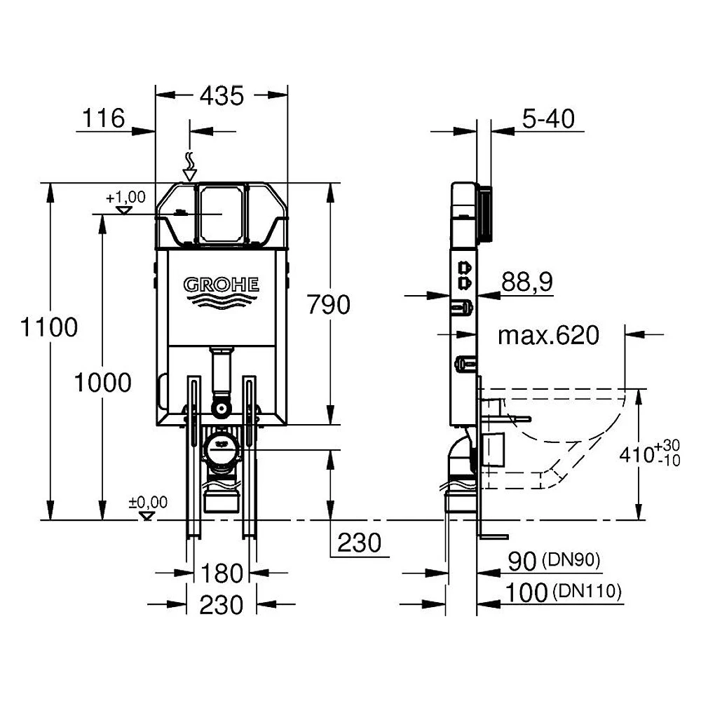 Grohe Uniset İnce Gömme Rezervuar 2