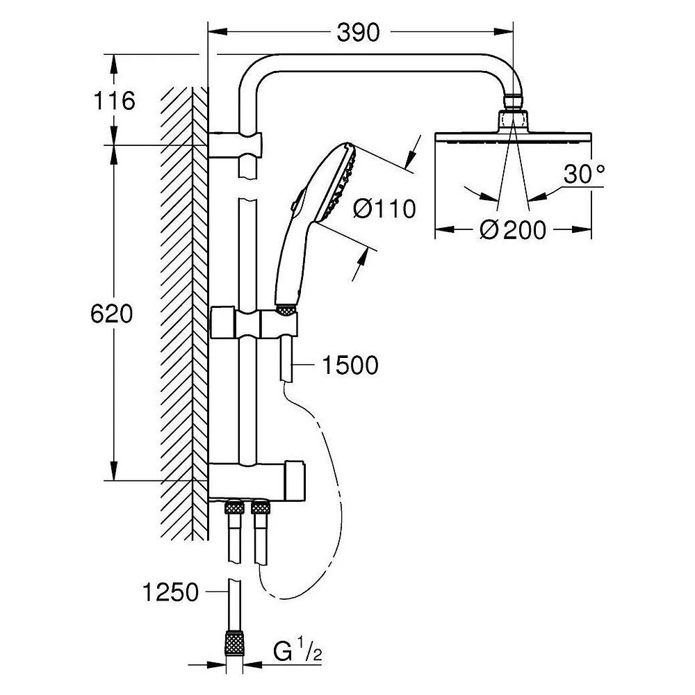 Grohe Tempesta System 200 Krom Duş Sistemi 2