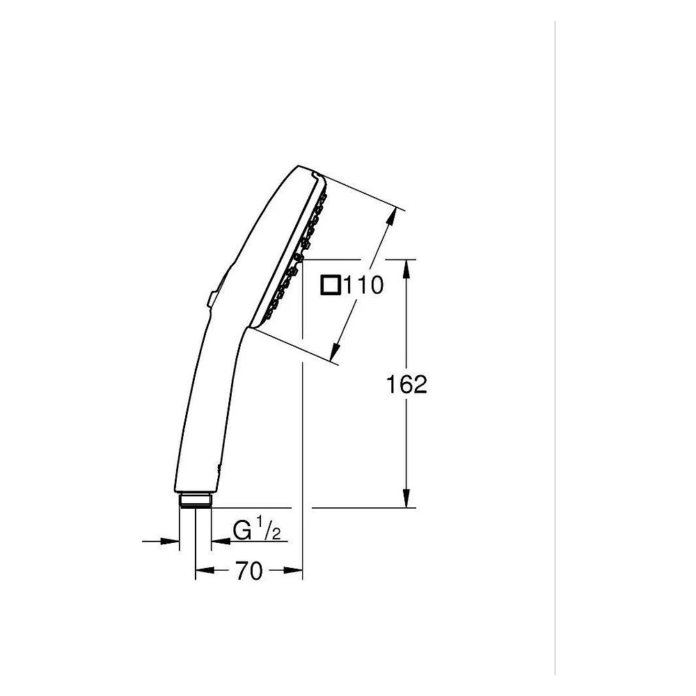 Grohe Tempesta Cube 110 Krom El Duşu 2
