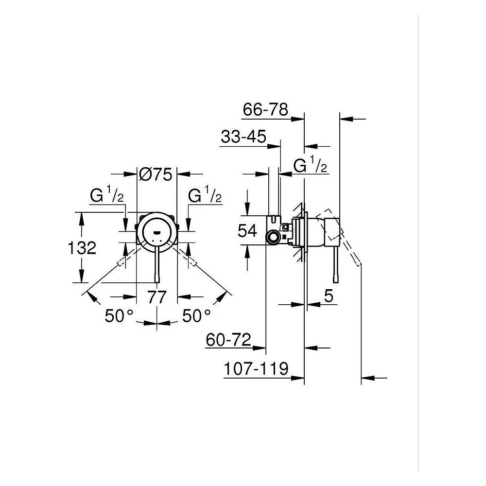 Grohe Essence New Krom Duş Bataryası 2