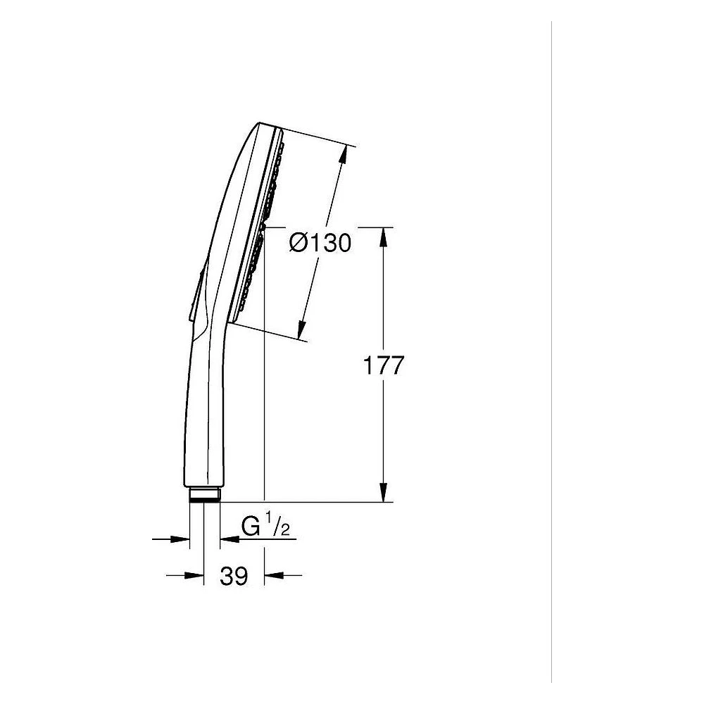 Grohe Rainshower SmartActive 130 Siyah El Duşu 2