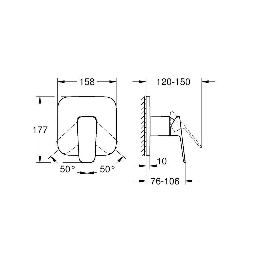 Grohe Cubeo Siyah Duş Bataryası 2