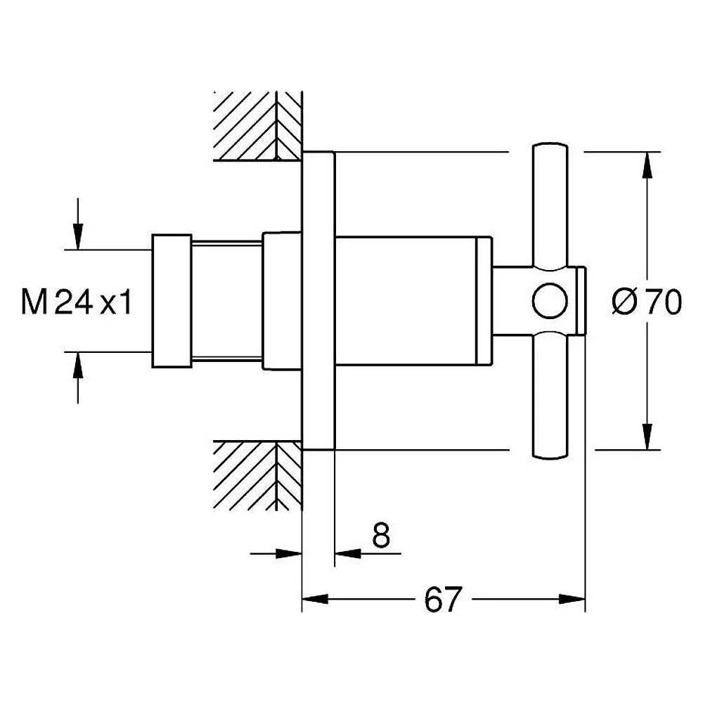 Grohe Atrio New Classic Altın Ankastre Ankastre Stop Valf 2