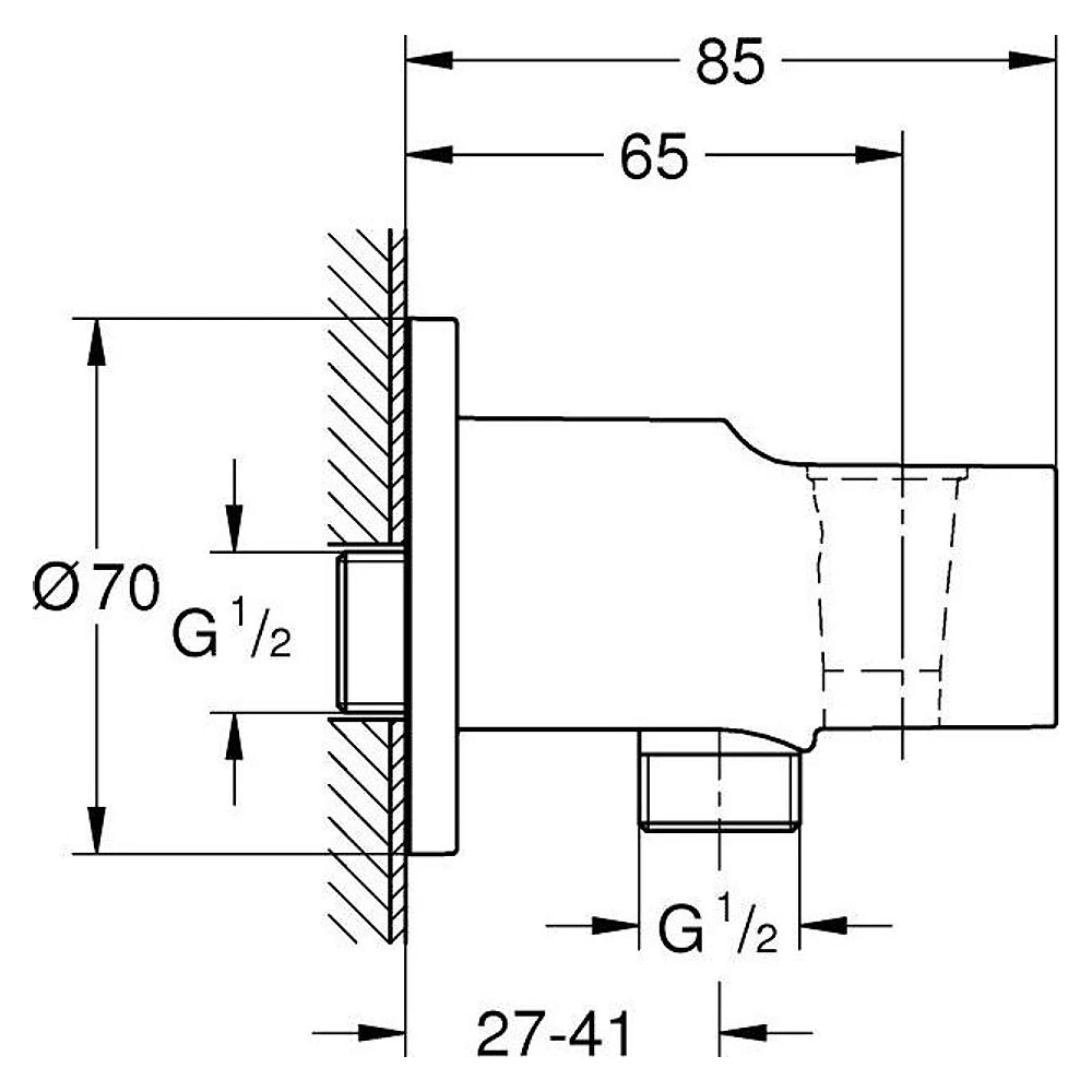 Grohe Tempesta Siyah Duş Aksesuarı 2