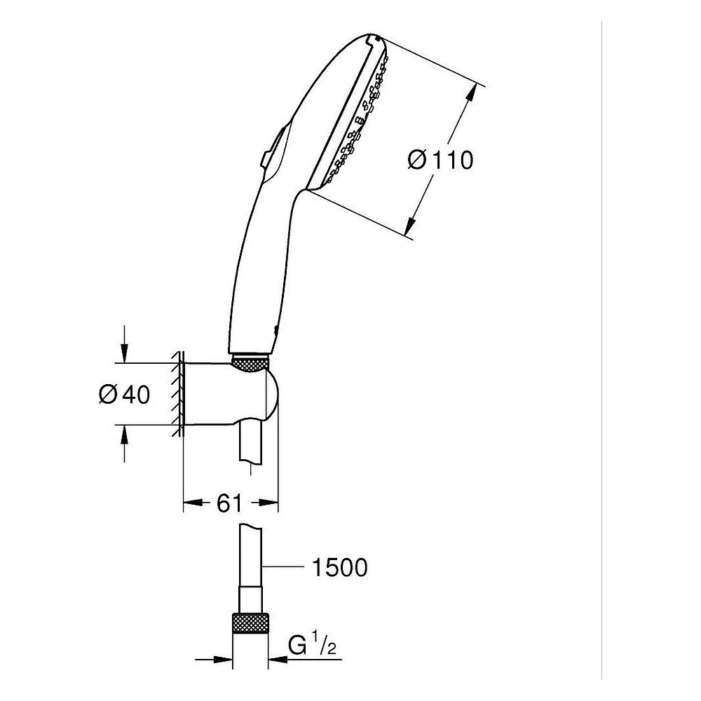 Grohe Tempesta 110 Krom El Duşu Seti 26920003 2