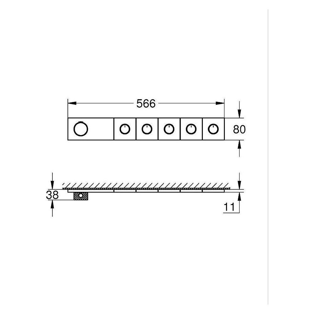 Grohe Grohtherm Aqua Tiles Krom Termostatik Batarya 1068680000 2