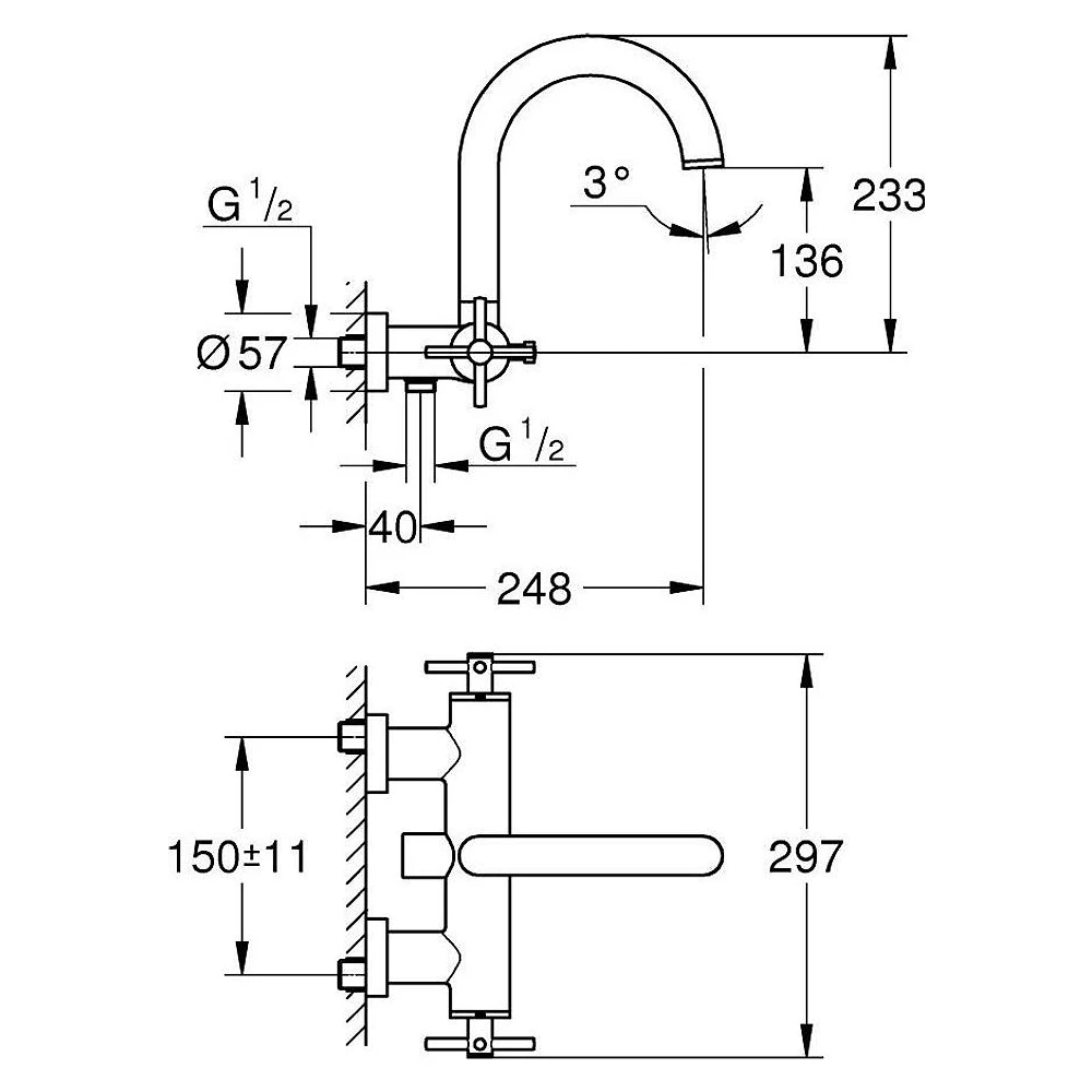 Grohe Atrio New Classic Bronz Banyo Bataryası 25268DA0 2