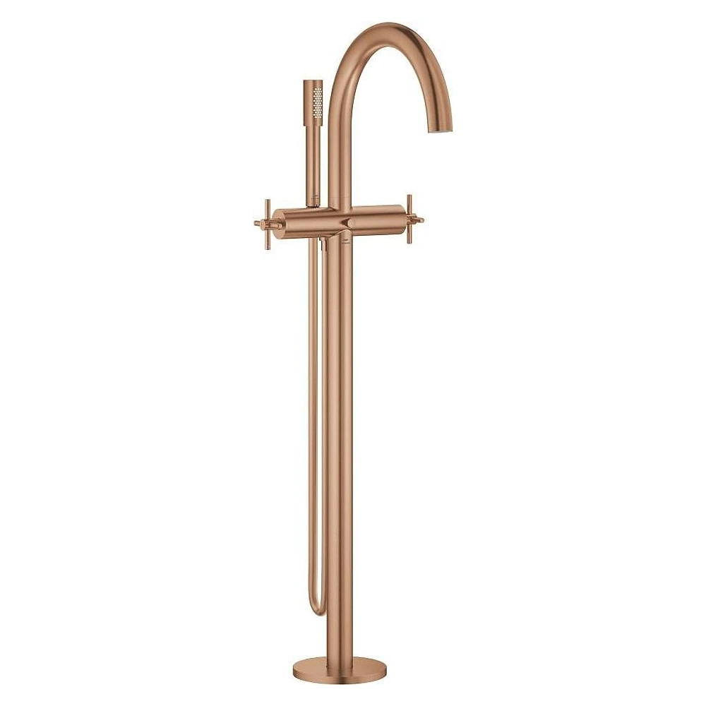 Grohe Atrio New Classic Bronz Fırçalanmış Yerden Küvet Bataryası Bağımsız