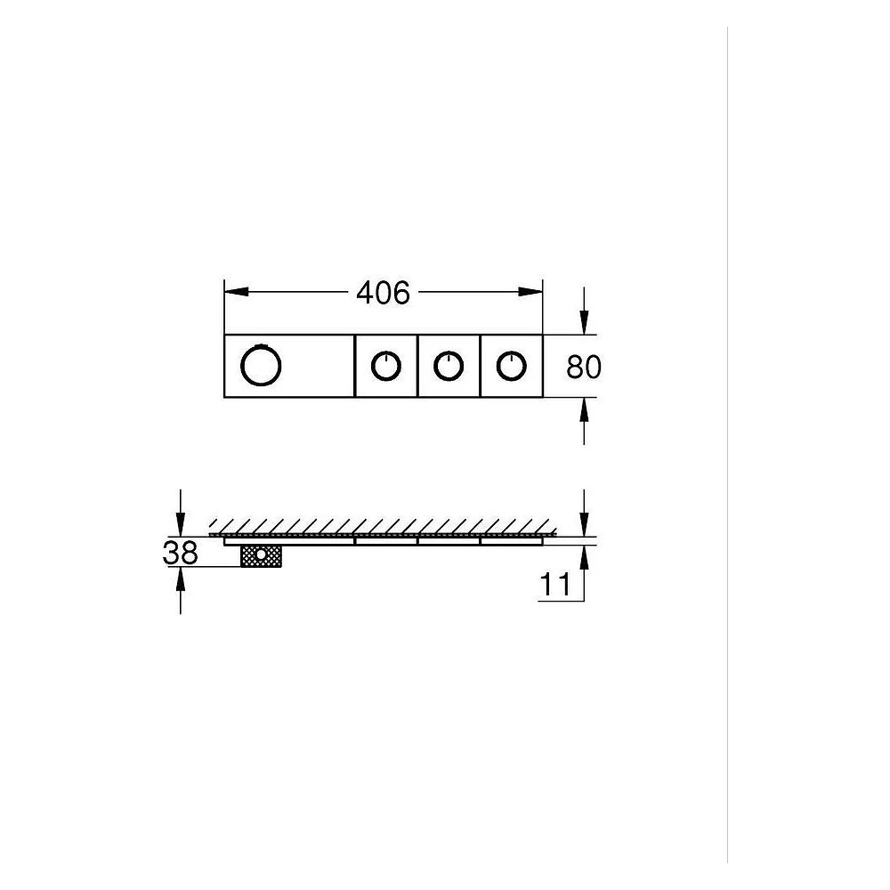 Grohe Grohtherm Aqua Tiles Altın Termostatik Batarya 2