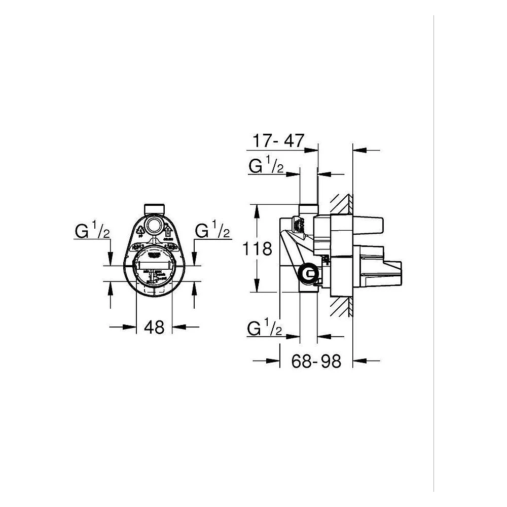 Grohe Non Rapido EHM Ankastre Banyo Duş Bataryası 2