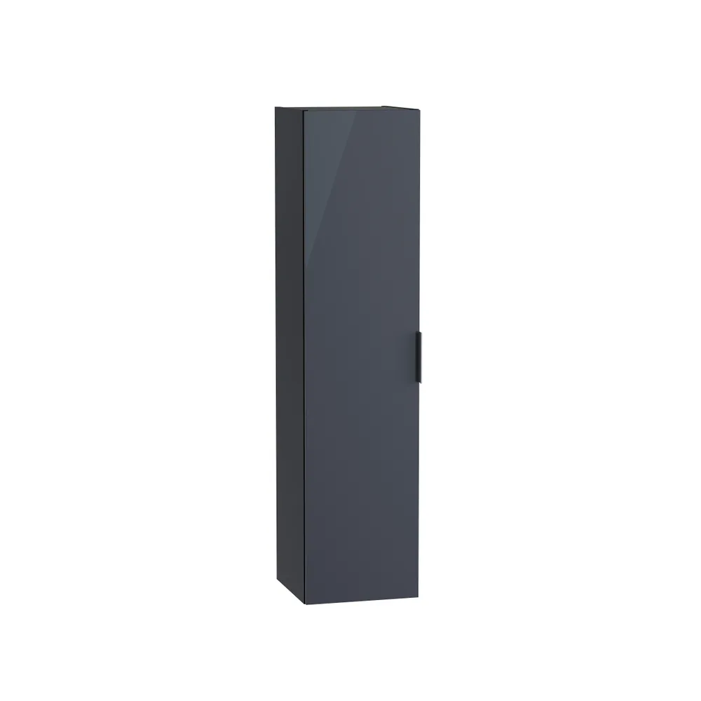 Vitra Mia Plus Square 35 Cm Parlak Antrasit Entegre Kulplu Asma Boy Dolabı