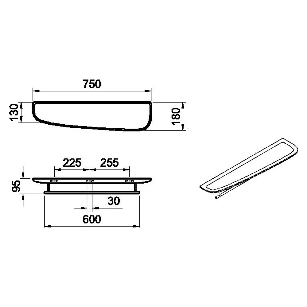 Vitra Plural 75 Cm Koyu Meşe Metal Havluluklu Sol Raf 2