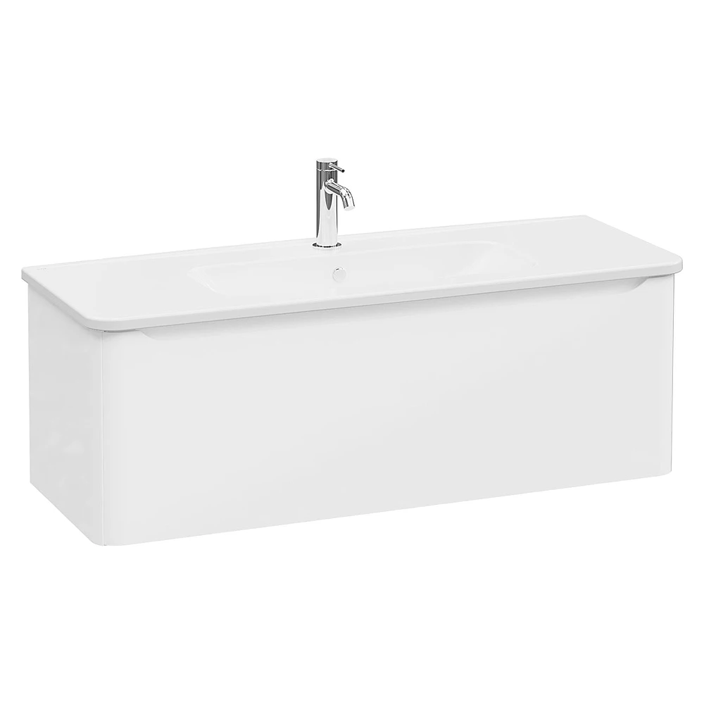 Vitra Integra Round 120 Cm Parlak Beyaz Tek Çekmeceli Lavabo Dolabı