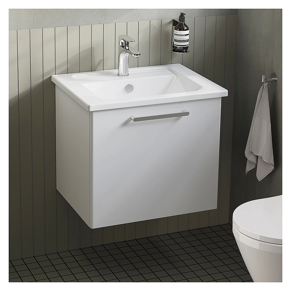 Vitra Root Flat 60 Cm Parlak Beyaz Tek Çekmeceli Lavabo Dolabı