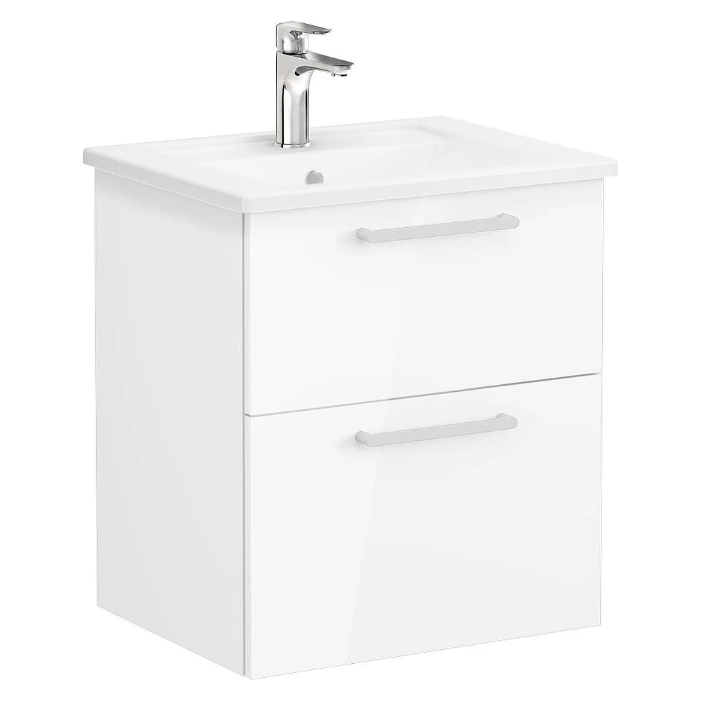Vitra Root Flat 60 Cm Parlak Beyaz İki Çekmeceli Lavabo Dolabı