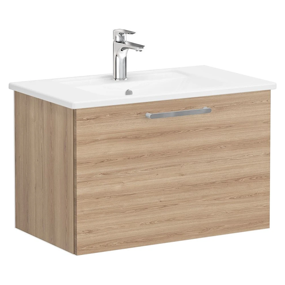 Vitra Root Flat 80 Cm Doğal Meşe Tek Çekmeceli Lavabo Dolabı