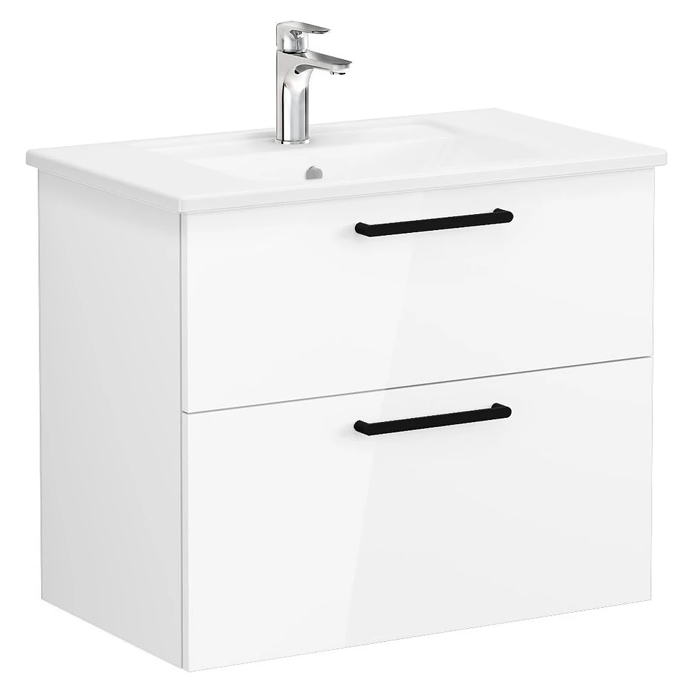 Vitra Root Flat 80 Cm Parlak Beyaz İki Çekmeceli Lavabo Dolabı