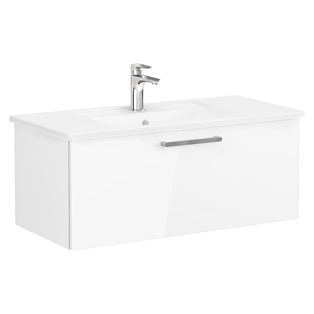 Vitra Root Flat 100 Cm Parlak Beyaz Tek Çekmeceli Lavabo Dolabı