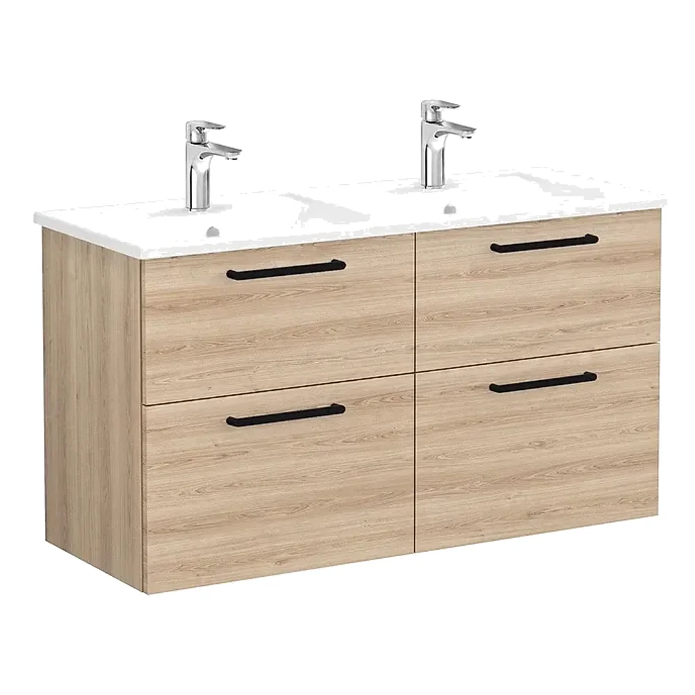 Vitra Root Flat 120 Cm Doğal Meşe Dört Çekmeceli Lavabo Dolabı