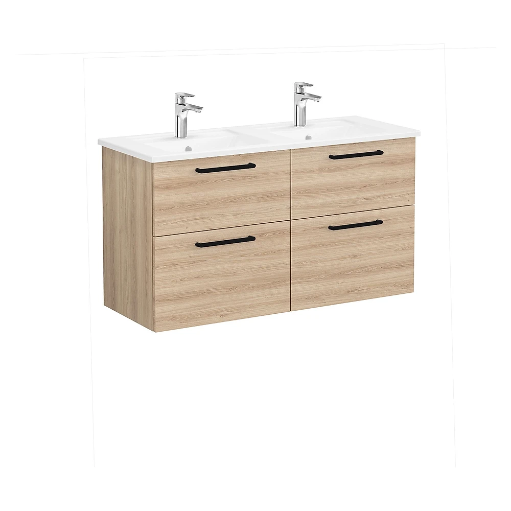 Vitra Root Flat 120 Cm Doğal Meşe Dört Çekmeceli Lavabo Dolabı