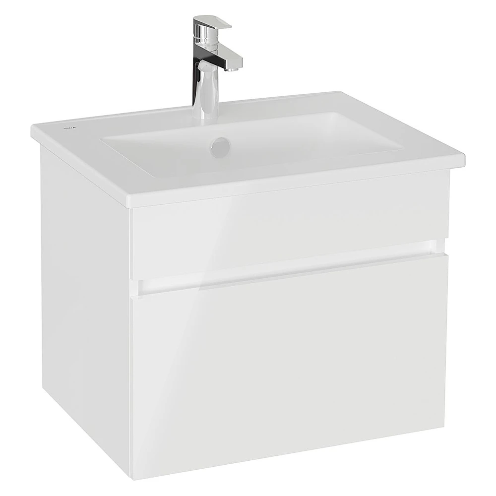 Vitra Mia Plus Square 60 Cm Parlak Beyaz Tek Çekmeceli Lavabo Dolabı