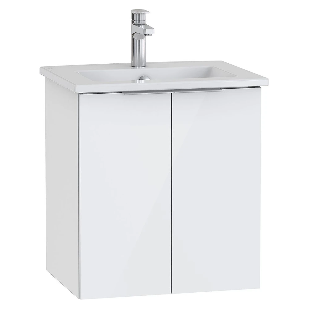 Vitra Mia Plus Square 60 Cm Parlak Beyaz İki Kapaklı Lavabo Dolabı