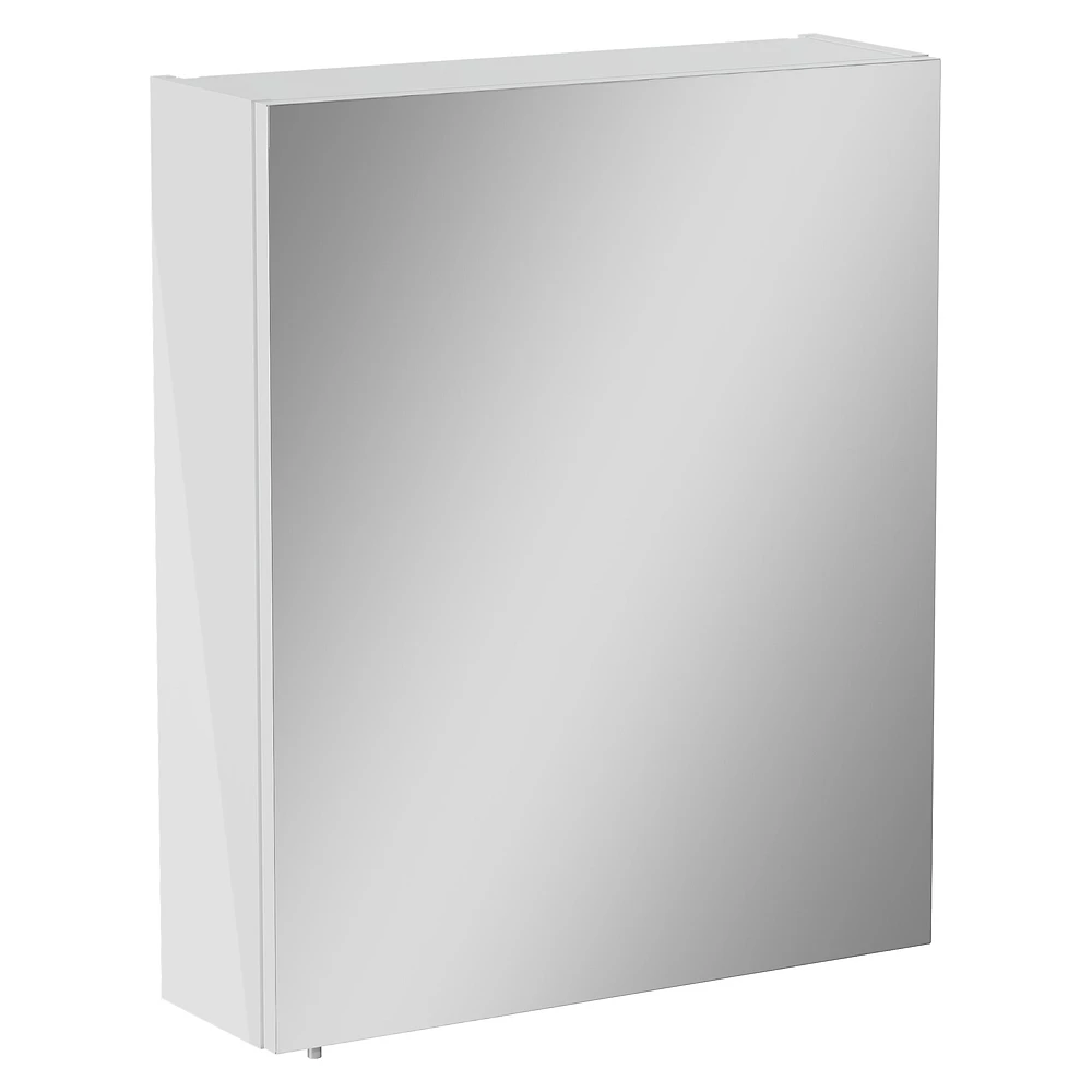 Vitra Mia Asimetrik 60 Cm Parlak Beyaz Tek Kapaklı Sağ Dolaplı Ayna