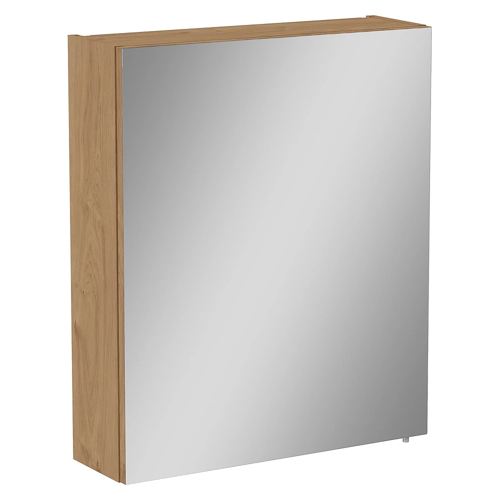 Vitra Mia Asimetrik 60 Cm Altın Meşe Tek Kapaklı Sol Dolaplı Ayna